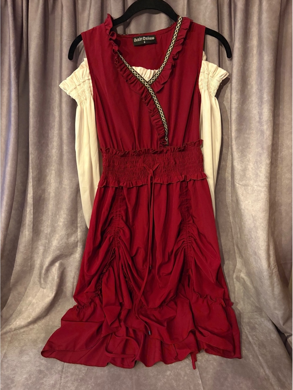Scarlet Darkness Renaissance Cottagecore Dress Small